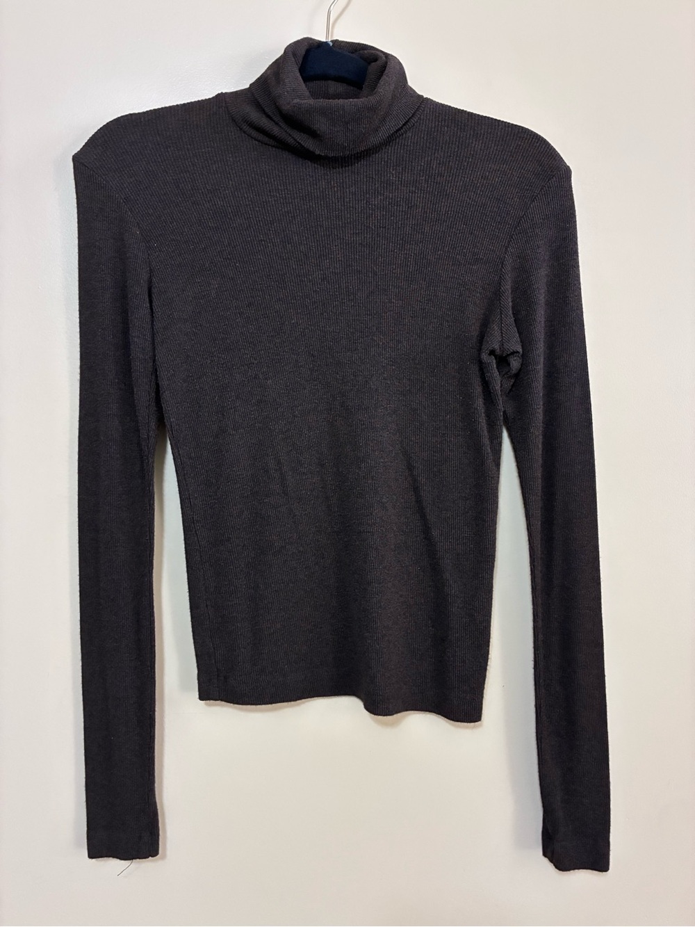 Vintage Juicy Couture Ribbed Long Sleeve Turtleneck Womens M Chocolate Brown